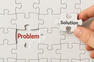 Solving problems finding solutions jigsaw puzzle piece