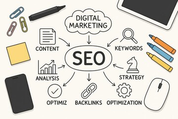 Seo strategy digital marketing content optimization keywords analysis