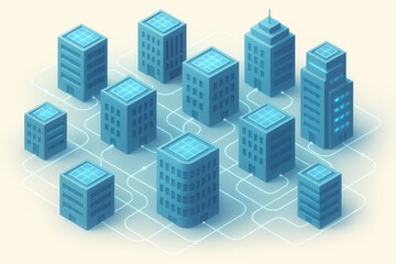 Smart city network sustainable buildings connected