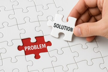 Solving problems finding solutions jigsaw puzzle piece