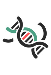 Fototapeta premium alteration symbol, broken DNA strands. Genetic engineering concept icon