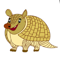 armadiilo animal cartoon drawing illustration.eps