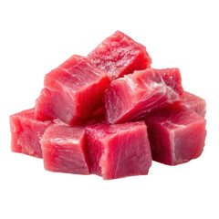 Raw Chopped Lamb Fillet Diced PNG Transparent