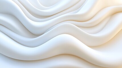 Obraz premium Delicate ivory waves present a calming and serene abstract backdrop