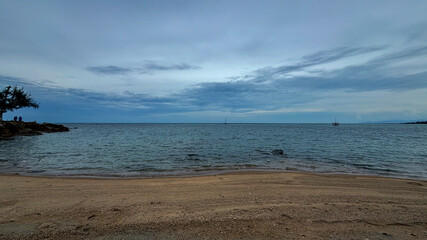 Sea View Capturing the Natural Beauty of the Ocean, Sky, and Coastal Landscape of Koh Samui Island