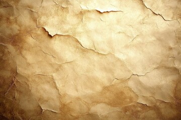 Fototapeta premium Textured old parchment or aged paper background with cracks and uneven coloring in warm beige and brown tones