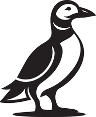 Vector Bird Logo Design, Black and White Silhouette