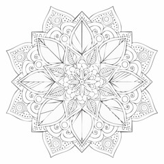 Pattern Tapestry Relaxation Geometry Artwork Mystical Mandala Art Illustration with Intricate Patterns and Spiritual Design for Meditation and Decoration