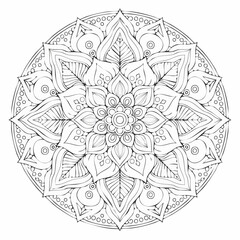 Fototapeta premium Pattern Graphic Colorful Tapestry Mystical Harmony Mandala Art Illustration with Intricate Patterns and Spiritual Design for Meditation and Decoration