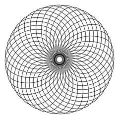 black colour mandala design