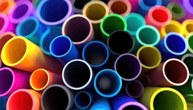 Colorful tube abstract