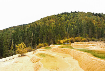 Huanglong Mineral Pool in China