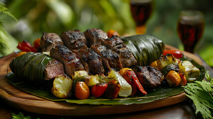 food, meat, dinner, barbecue, cooking, meal, grill, grilled, gourmet, vegetable, cuisine, chicken, lunch, delicious, healthy, pork, restaurant, dish, fish, fried, beef, plate, seafood, summer, roasted