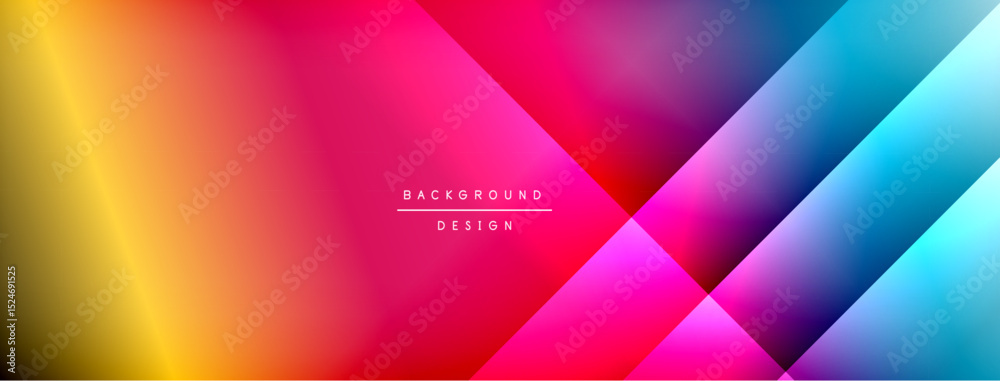 Aufkleber Vibrant abstract gradients blend. Diagonal lines intersect, creating dynamic visual effect. Modern design suitable for backgrounds.