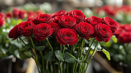 collage of red roses 