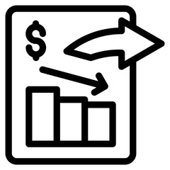 Expense Chart  Icon For Design Elements
