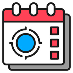 Goal Calendar Icon For Design Elements