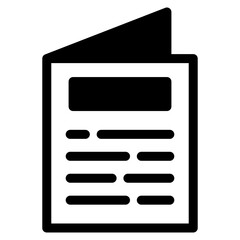 Fototapeta premium Brochure outline mixed icon