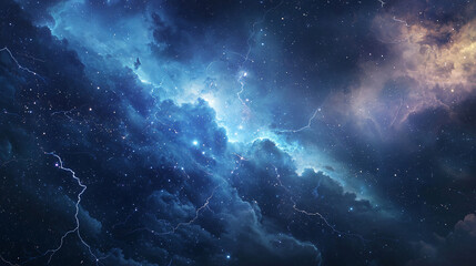 Fototapeta premium Enchanting night sky filled with countless stars creating a breathtaking cosmic experience of wonder.