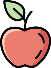 red apple on white background