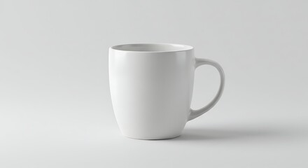 Fototapeta premium Empty White Mug Against a Plain Background