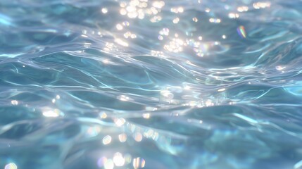 Shimmering Water Surface with Sparkling Light Reflections