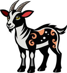 vector illustration of a goat