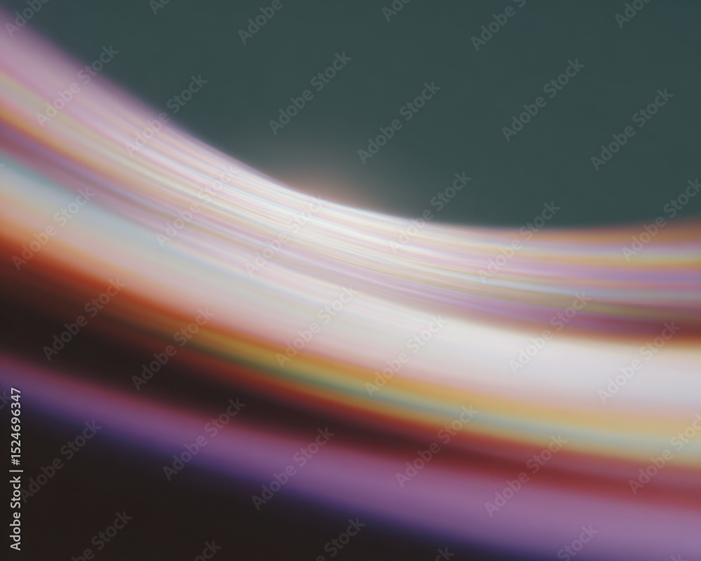 Poster Abstract Curved Light Streaks in Soft Gradient Colors with Blur Effect - Modern Digital Art and Contemporary Aesthetic Design for Creative Use