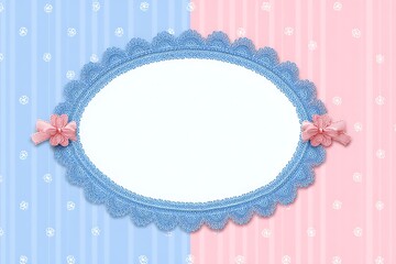 Romantic Lace Frame for Greeting Card Template