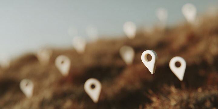 Futuristic Digital Location Tracking Interface with Warm Rustic Textures and Earthy Tones for Modern Navigation and Tech Marketing - Powered by Adobe