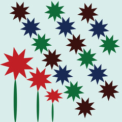 Modern and colorful Star Design  Vector Art