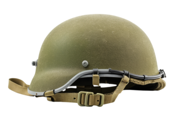 Military helmet with strap design