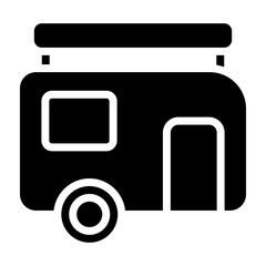 Caravan Vector Glyph Icon Design