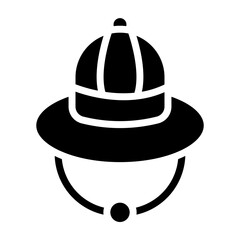 Explorer Hat Vector Glyph Icon Design