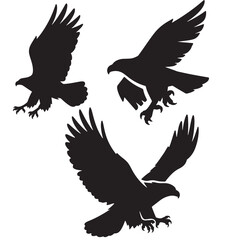  eagle flying silhouette