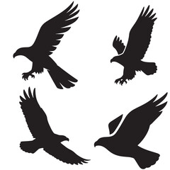  eagle flying silhouette