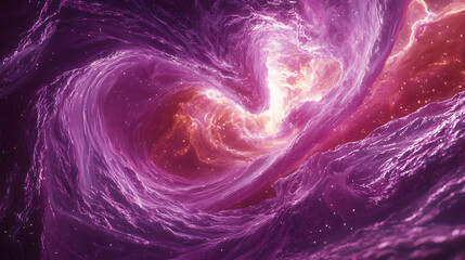 Naklejka premium Enigmatic purple swirl with a striking red center creating a beautiful abstract cosmic artwork.