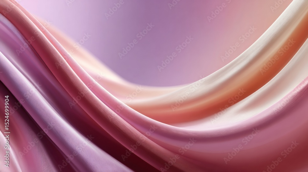 Fototapete Smooth Aurora Gradient Flowing Lines with Soft Fabric Texture for Modern Digital Marketing and Creative Motion Graphics Promotion