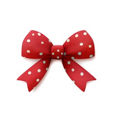Red ribbon on white background