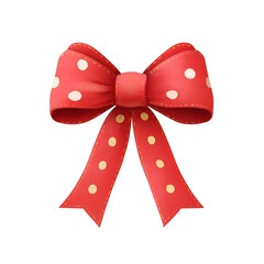 Red ribbon on white background