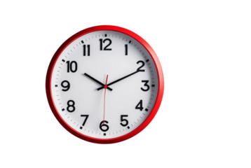 Modern Sleek Vibrant Red Wall Clock Design Perfection