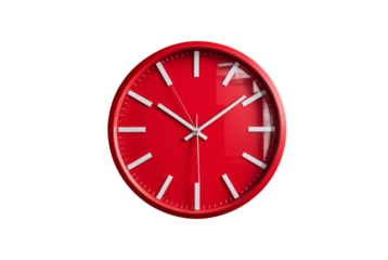 Modern Sleek Vibrant Red Wall Clock Stylish Elegance
