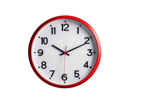 Modern Sleek Vibrant Red Wall Clock Design Perfection