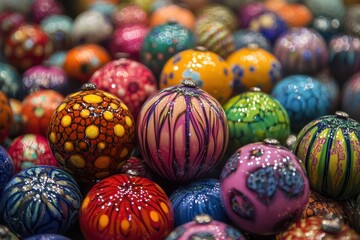 Fototapeta premium A lot of colorful balls, An assortment of bright, colorful balls in various sizes