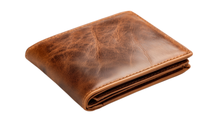 Traditional brown leather bifold wallet for everyday use
