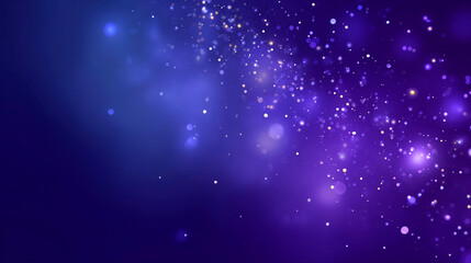 パープルの夜空に広がる星の粒子と光の抽象背景（美容・コスメ・夜・宇宙・ヒーリング）