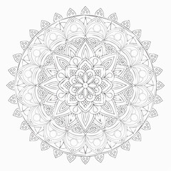 Fusion Ornate Tapestry Ornamental Vector Fine lines Mandala Art Illustration with Intricate Patterns and Spiritual Design for Meditation and Decoration