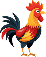 rooster isolated on white