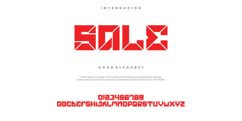 SALE minimal abstract alphabet fonts. Typography  logo creative font. vector illustration