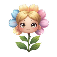 Fototapeta premium little girl with flower